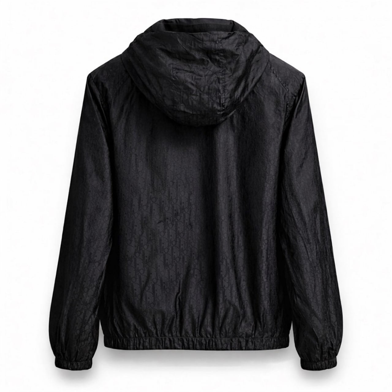 Oblique Hooded Windbreaker Jacket with Signature Sleeve Bands