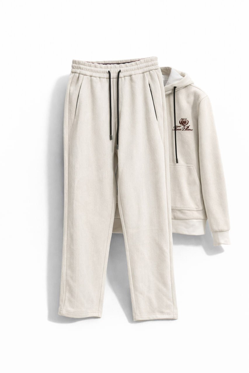 Ivory Heritage Zip Hoodie & Jogger Set