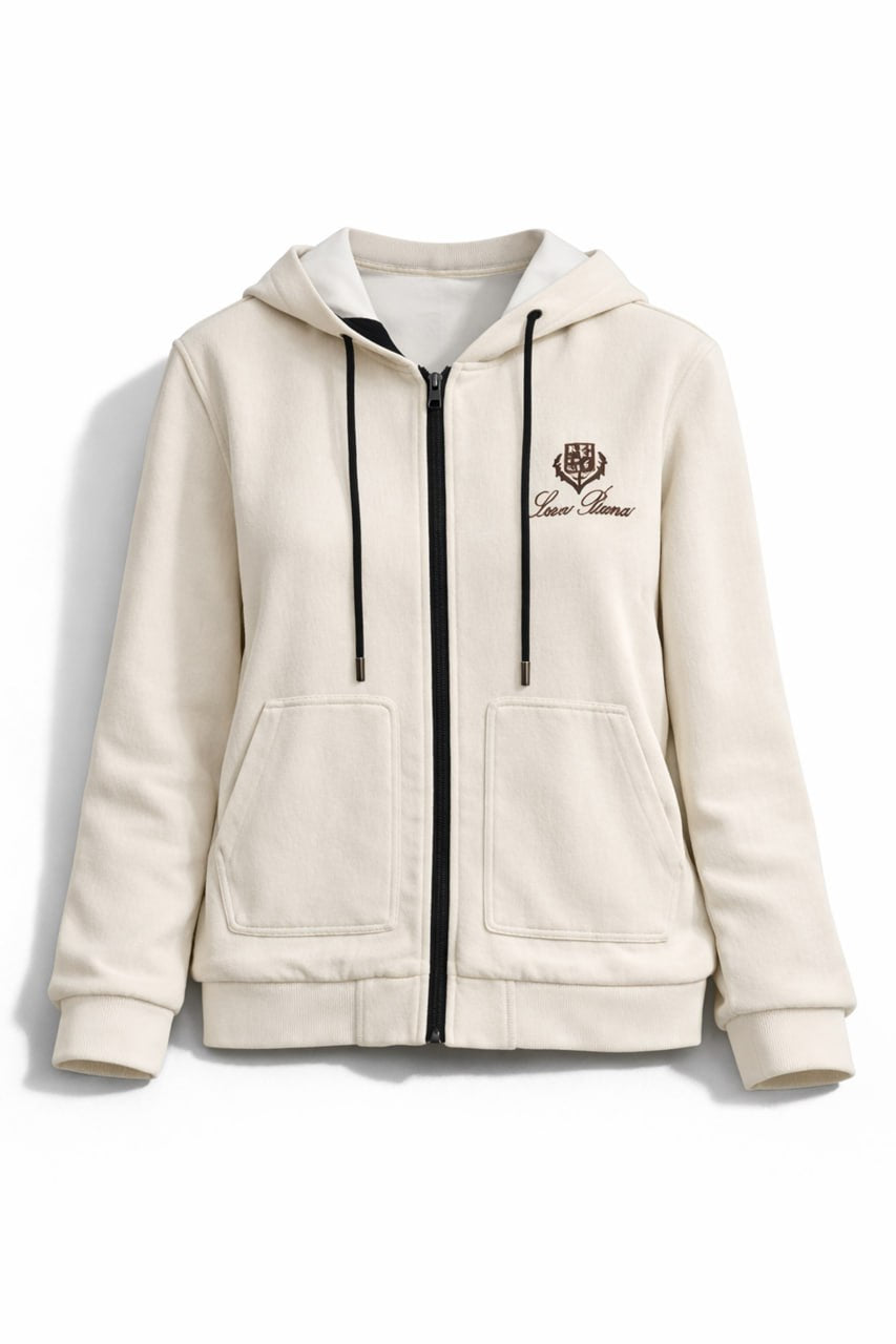 Ivory Heritage Zip Hoodie & Jogger Set