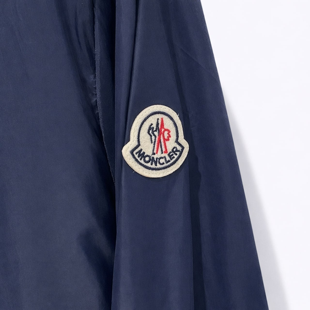 Classic Nylon Bomber Jacket – Navy Blue