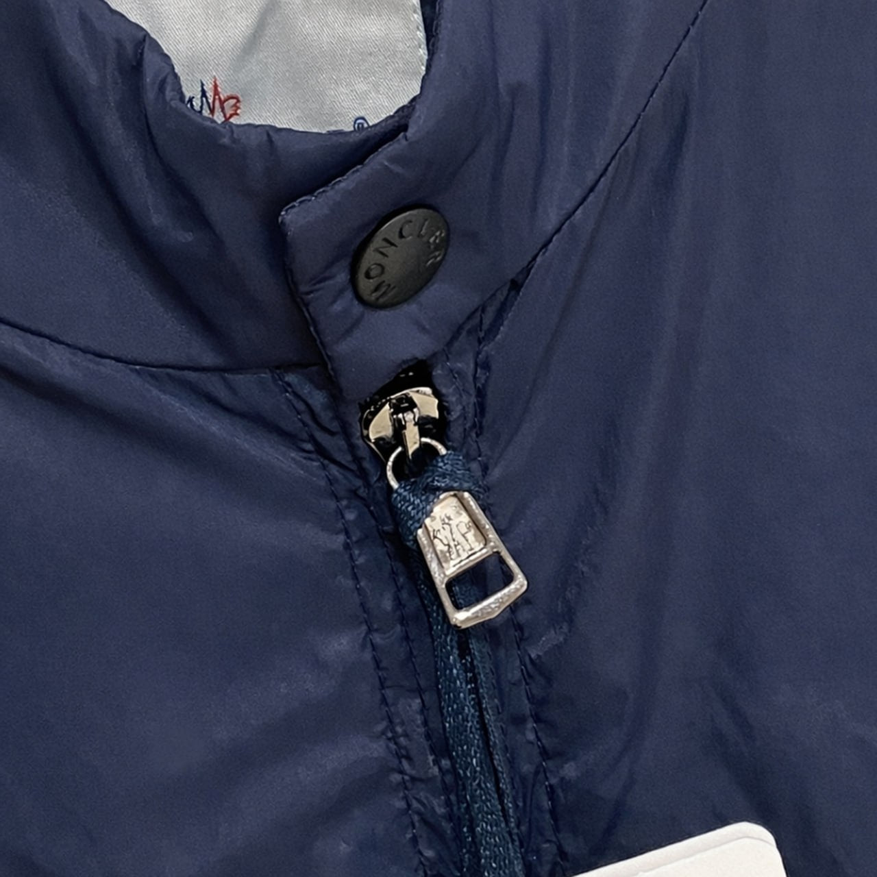 Classic Nylon Bomber Jacket – Navy Blue