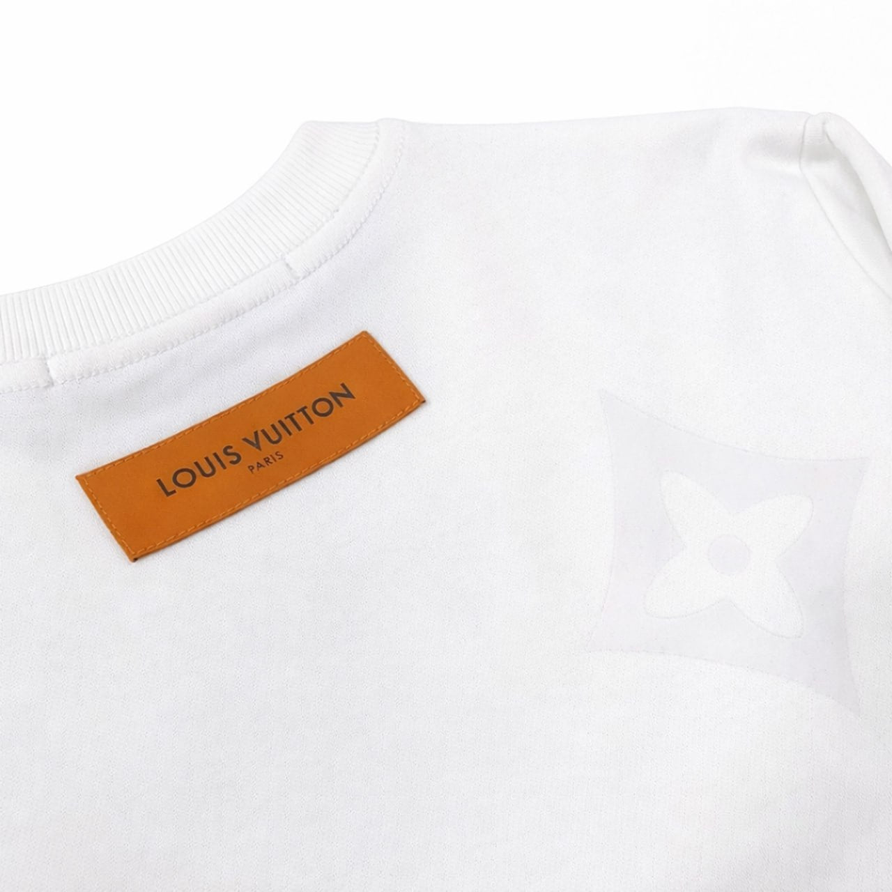 LV Tonal Logo Crewneck Sweatshirt – White