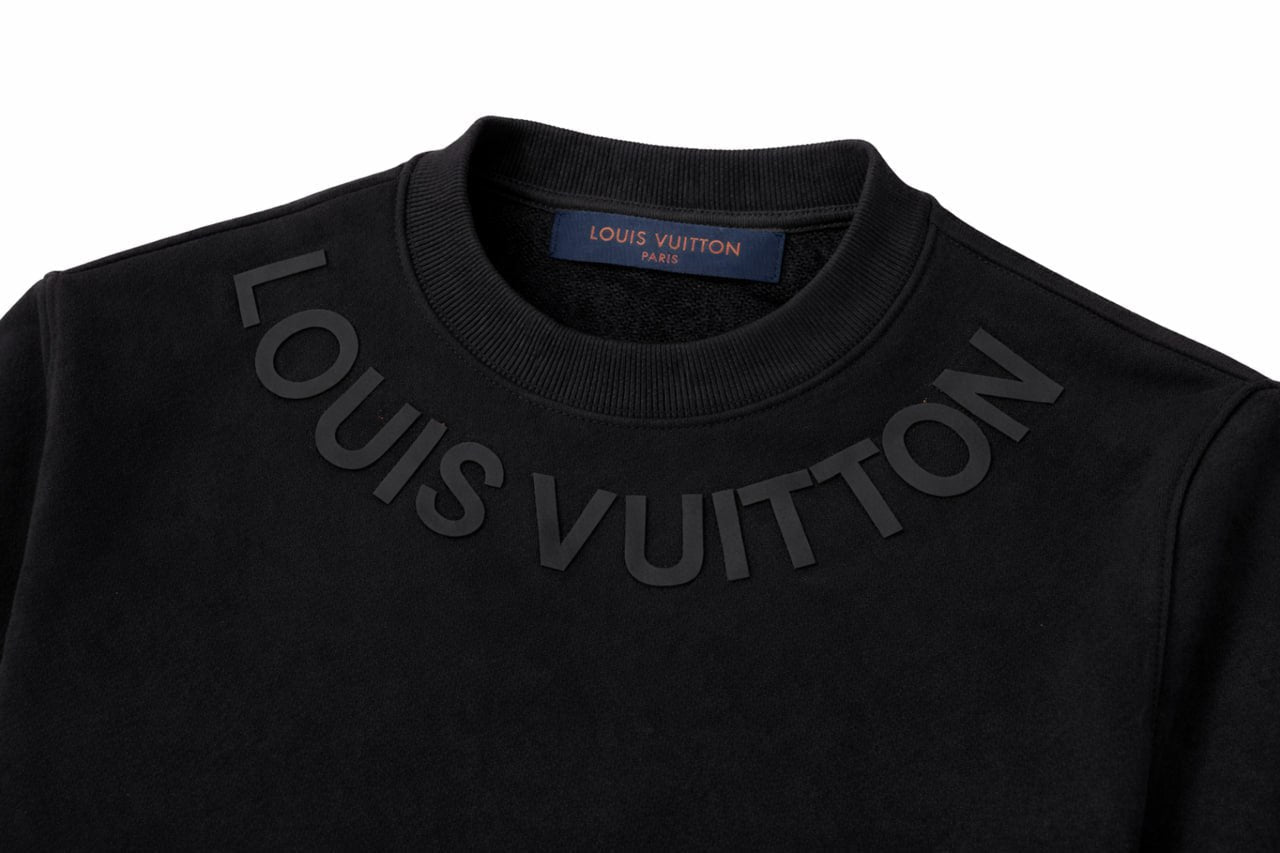 LV Tonal Logo Crewneck Sweatshirt – Black