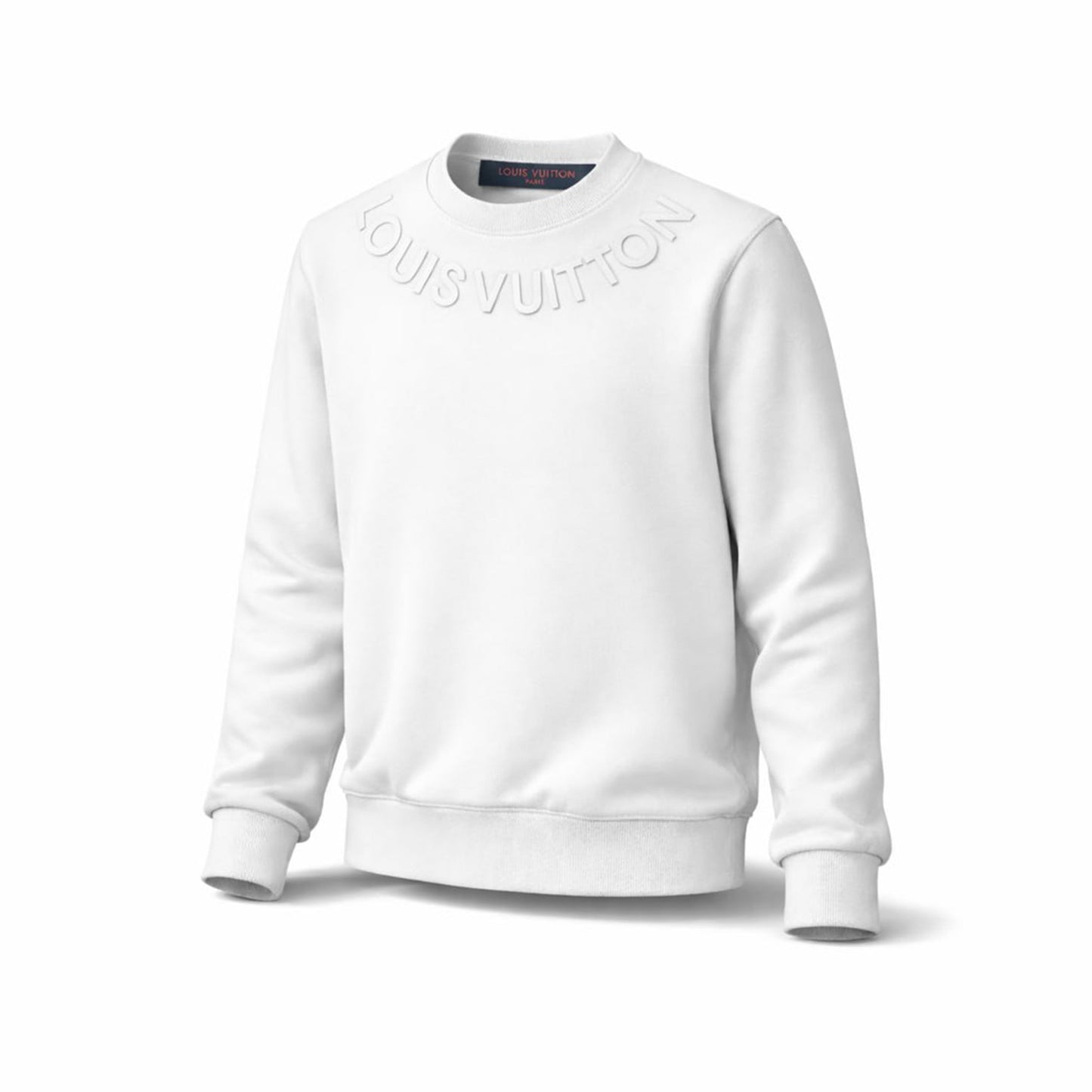 LV Tonal Logo Crewneck Sweatshirt – White