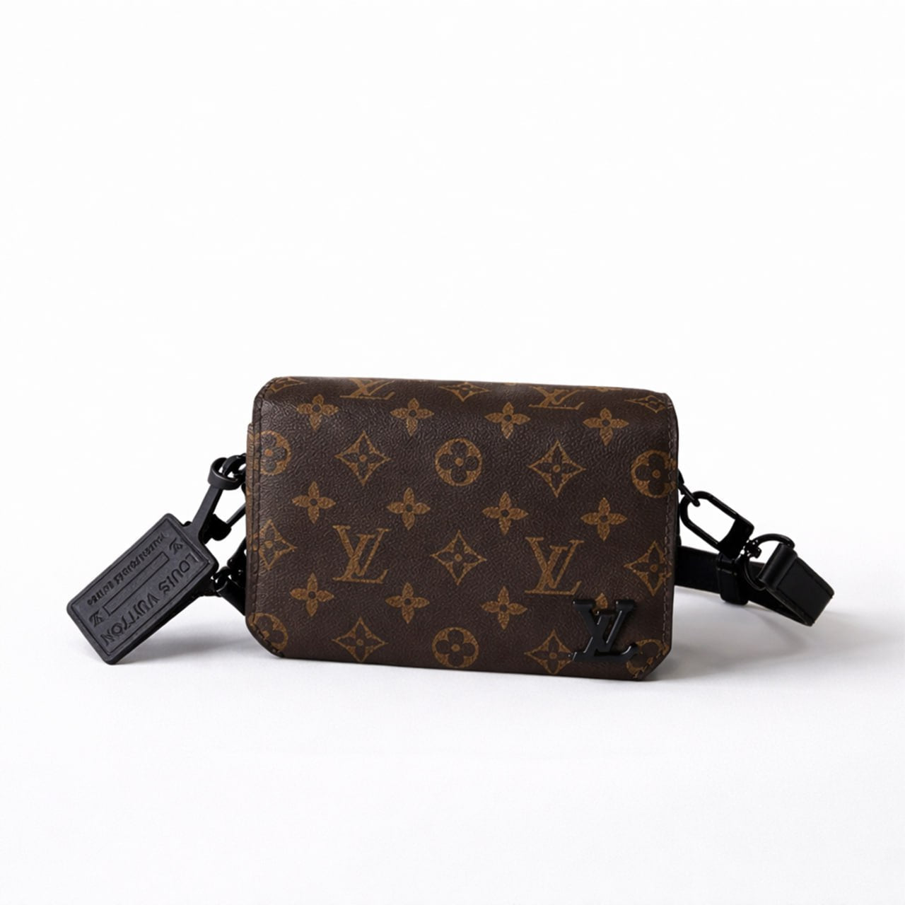 Monogram Eclipse Small Crossbody / Wallet Bag (Black Hardware)