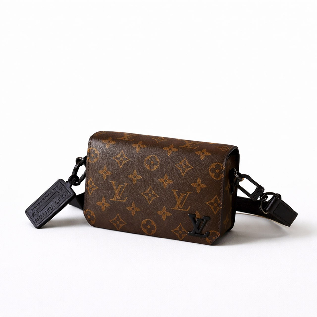 Monogram Eclipse Small Crossbody / Wallet Bag (Black Hardware)