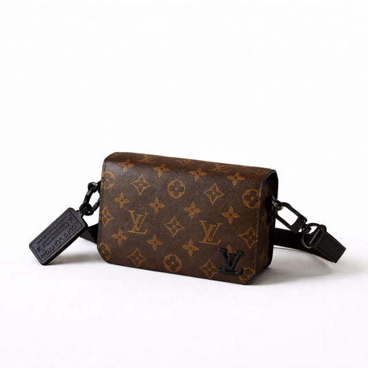 Monogram Eclipse Small Crossbody / Wallet Bag (Black Hardware)