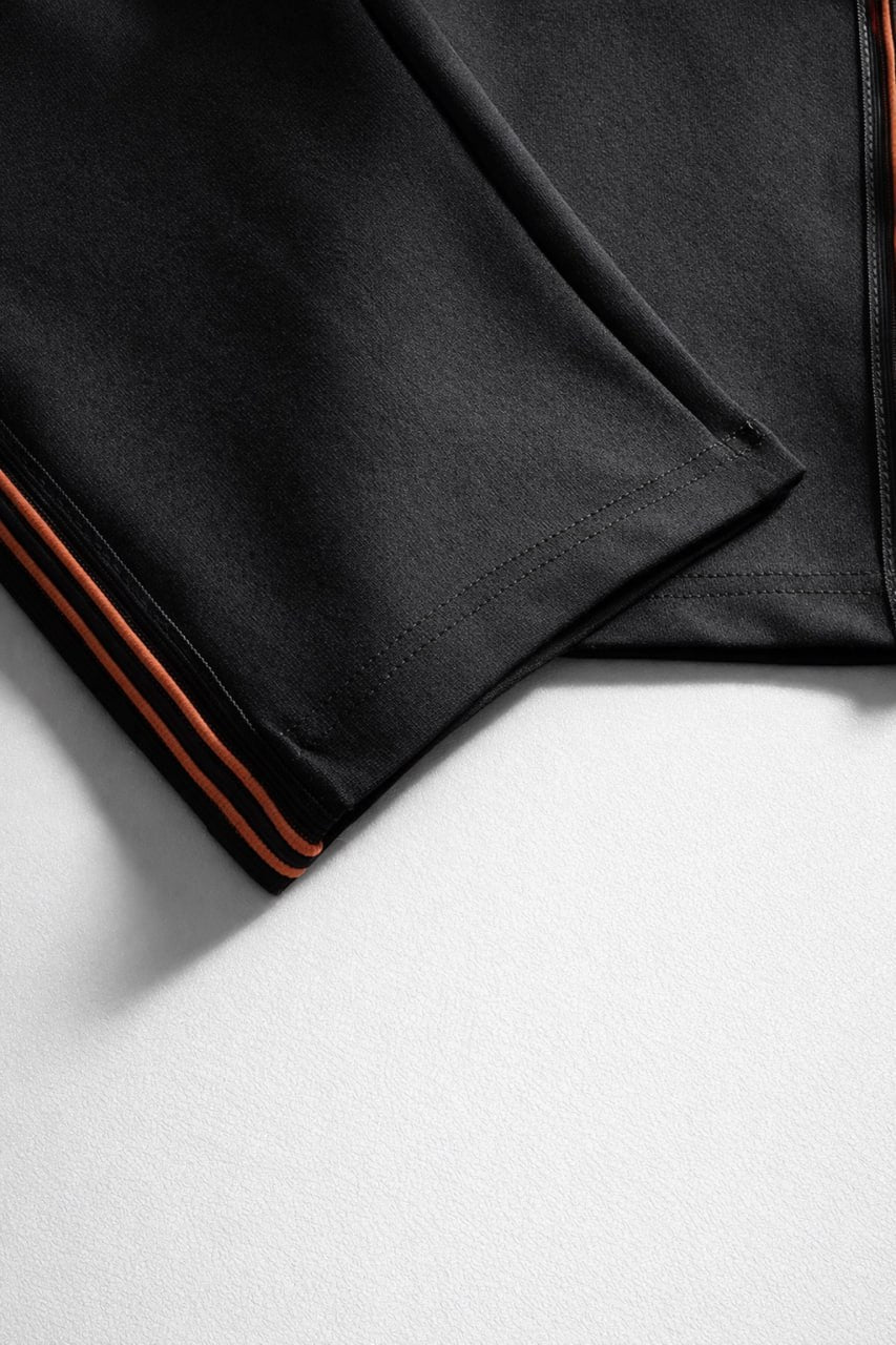 Signature Track Jacket & Joggers Set – Black with Contrast Piping