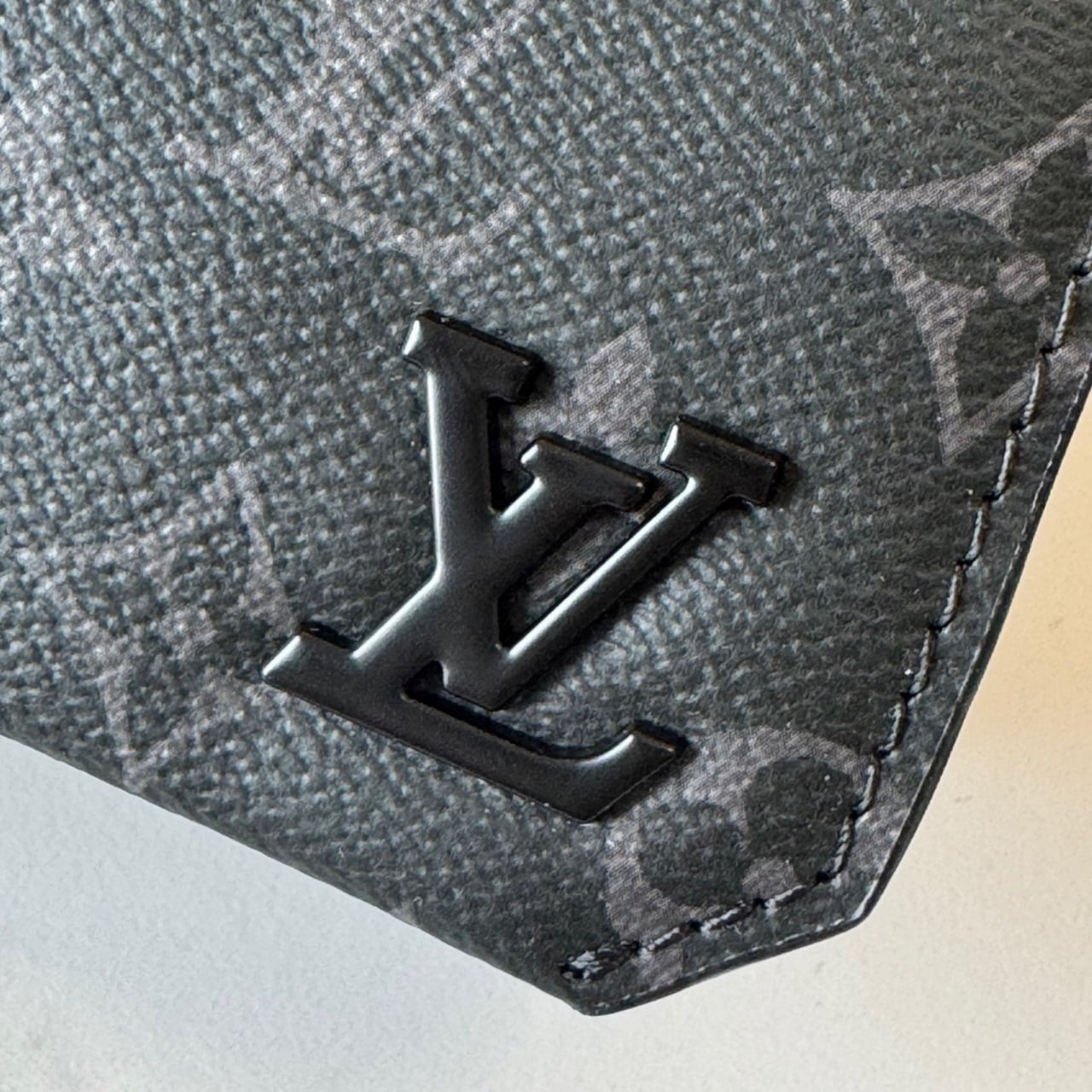 Monogram Eclipse Slim Pochette Crossbody (Black Hardware)