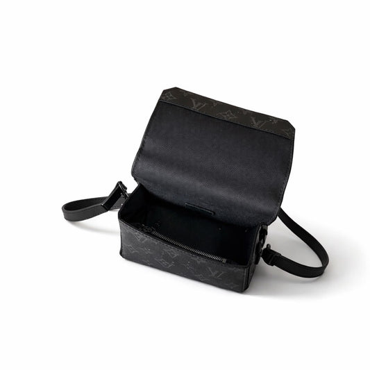 Monogram Eclipse Slim Pochette Crossbody (Black Hardware)