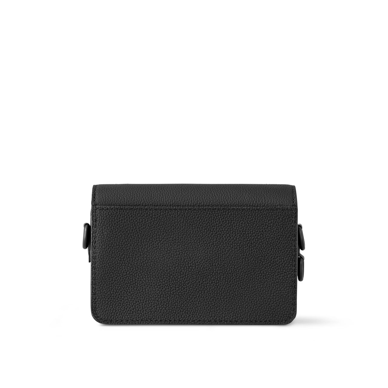 Taurillon Leather Slim Wallet Crossbody (Black)