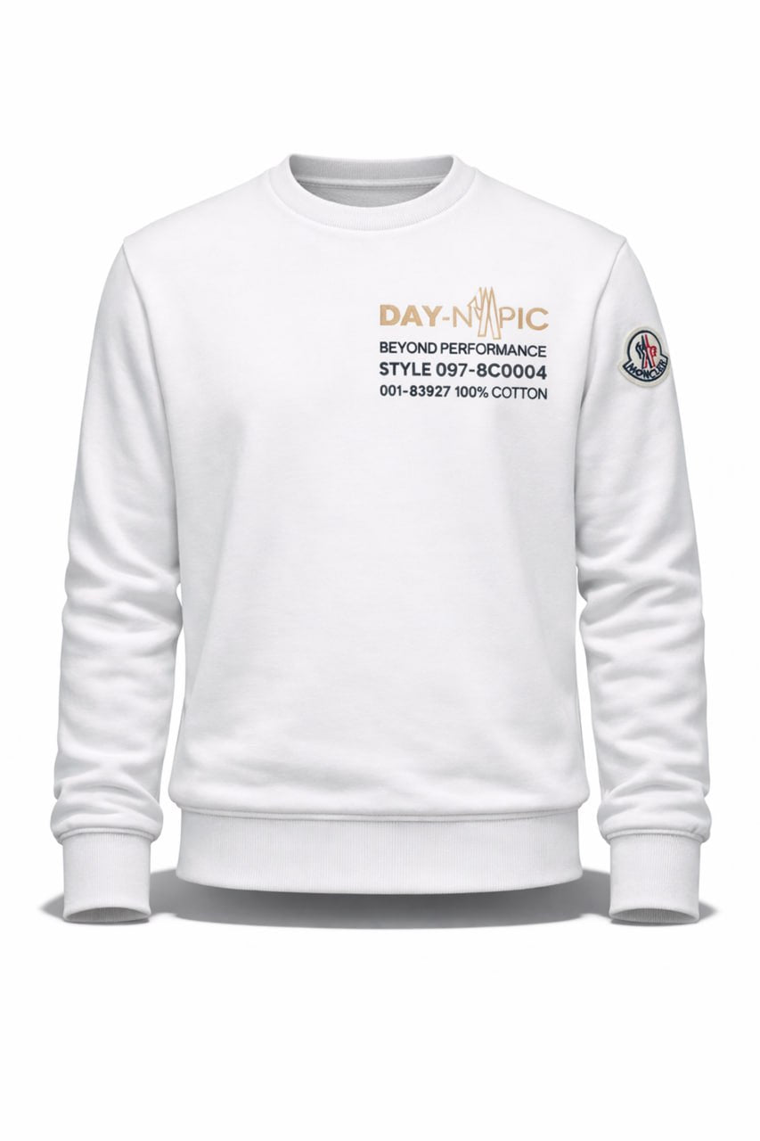 Grenoble Day-Namic Graphic Cotton Sweatshirt – White
