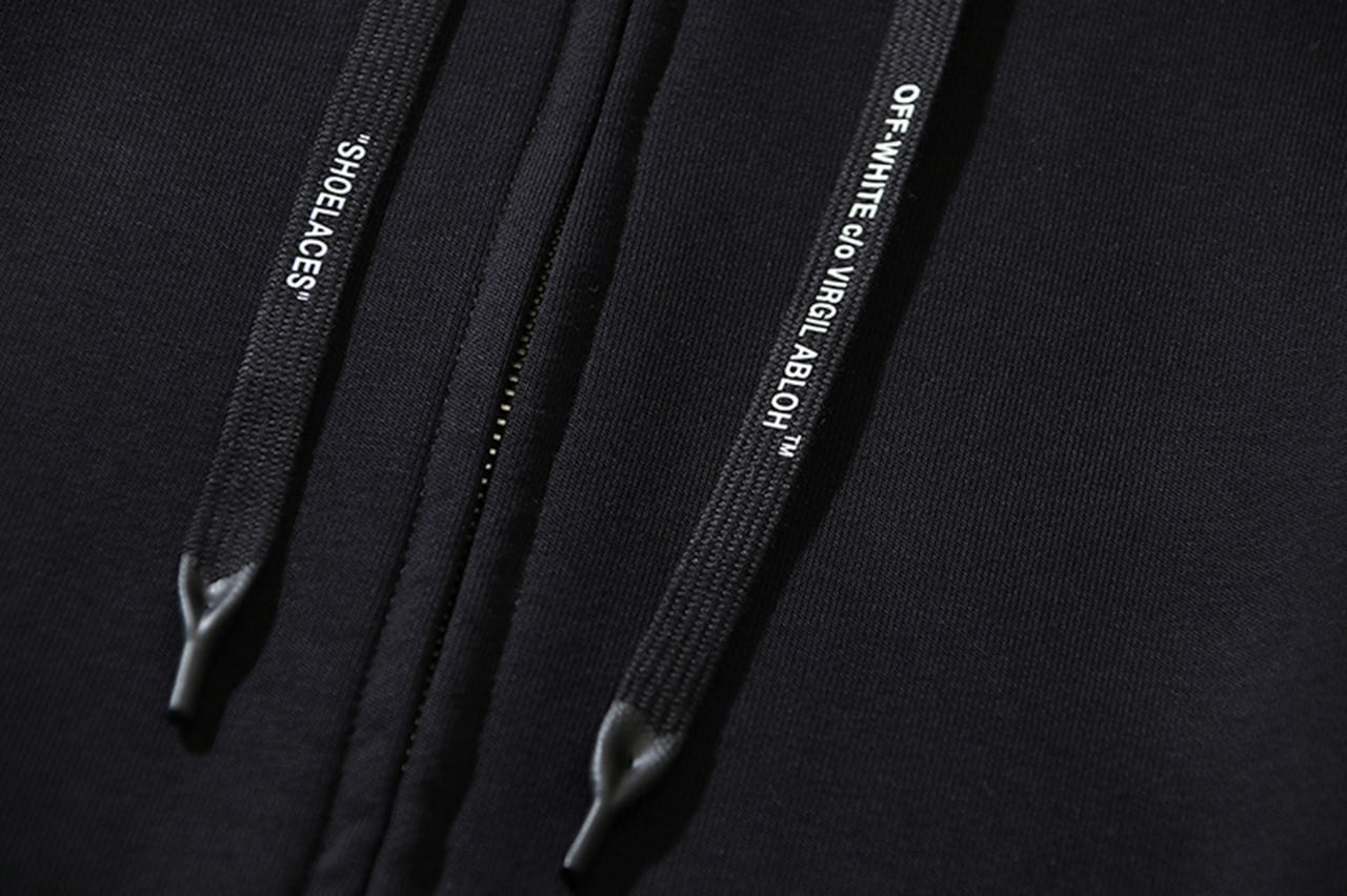 Arrows Graphic Zip Hoodie – Black