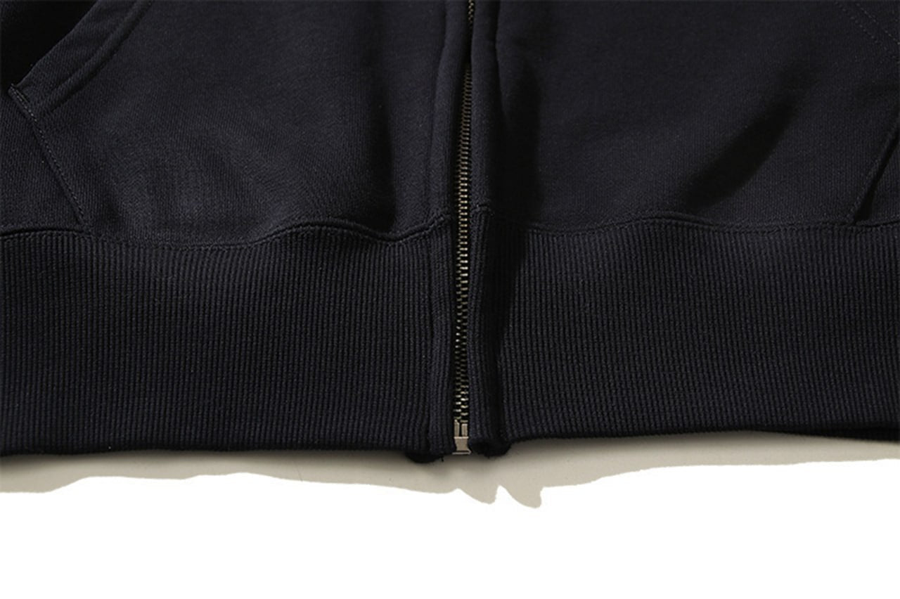 Arrows Graphic Zip Hoodie – Black
