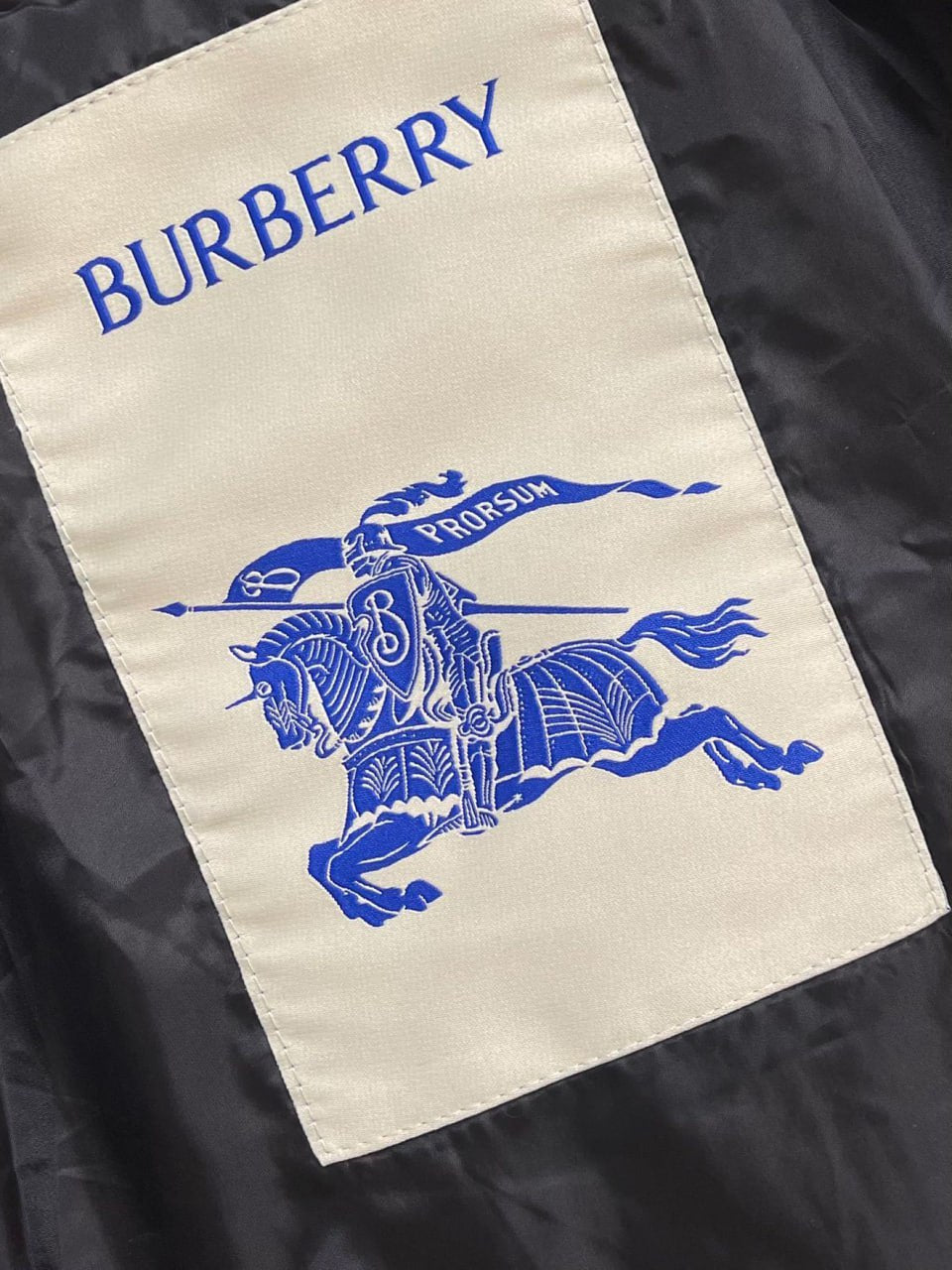 Hooded Nylon Jacket with Equestrian Knight Emblem