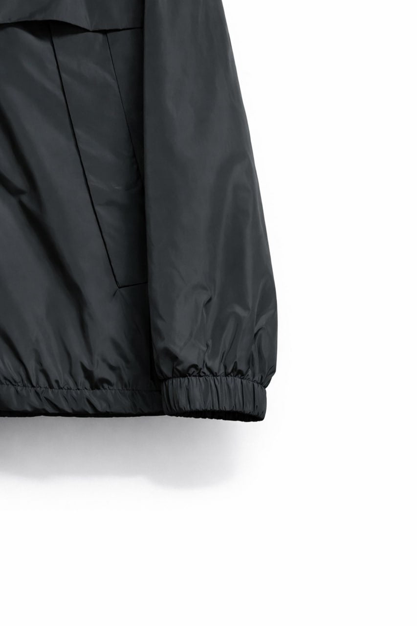 Hooded Nylon Jacket with Equestrian Knight Emblem