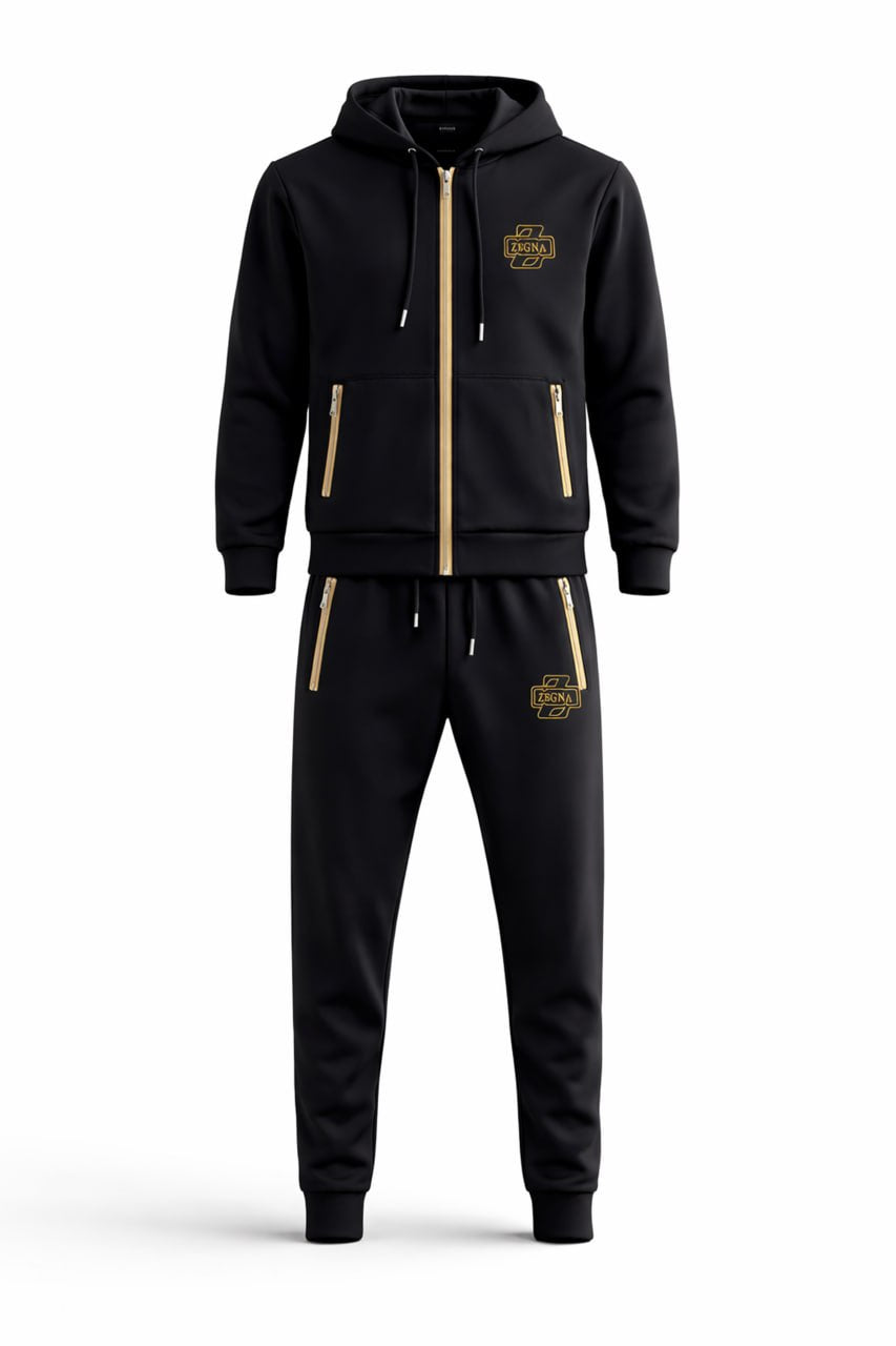 Logo-Embroidered Zip Hoodie & Joggers Set