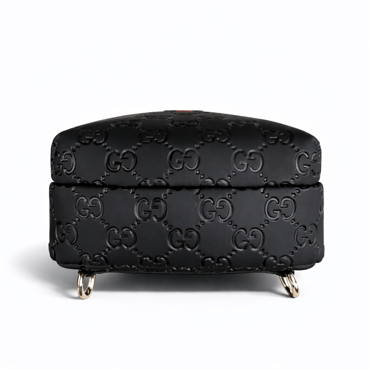 Embossed Leather Sling Bag (Black)