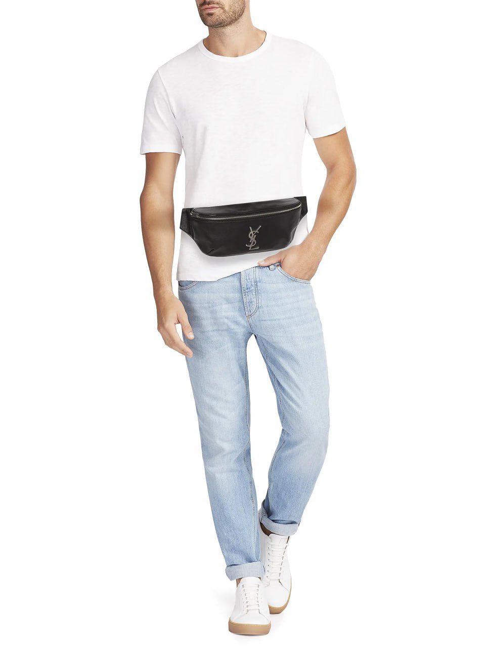 Monogram Leather Belt Bag (Black)