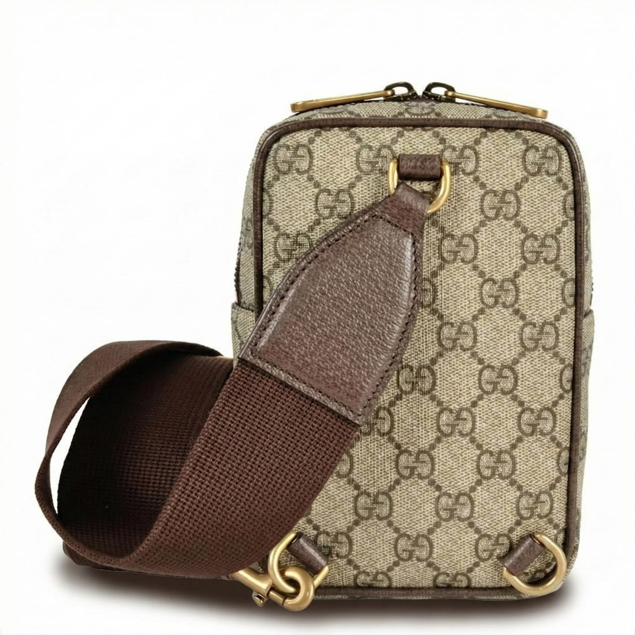 Ophidia Mini Crossbody Bag (Beige/Ebony)