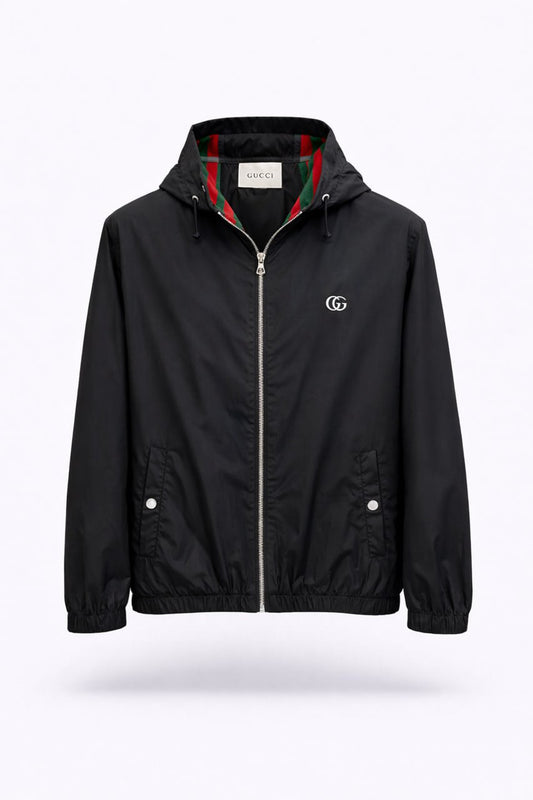 GG Logo Hooded Windbreaker Jacket