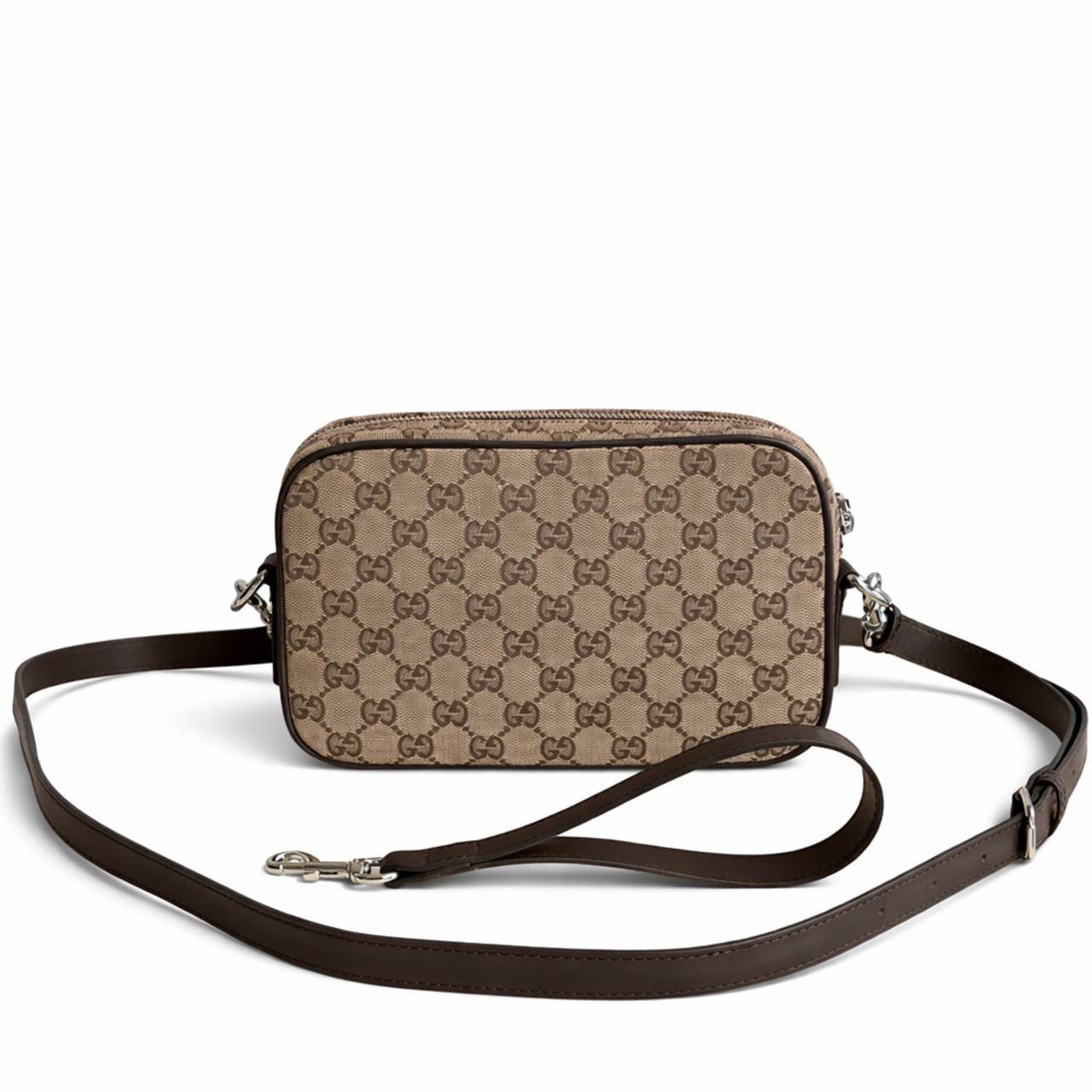 Supreme Canvas Crossbody / Clutch Bag (Beige/Ebony)