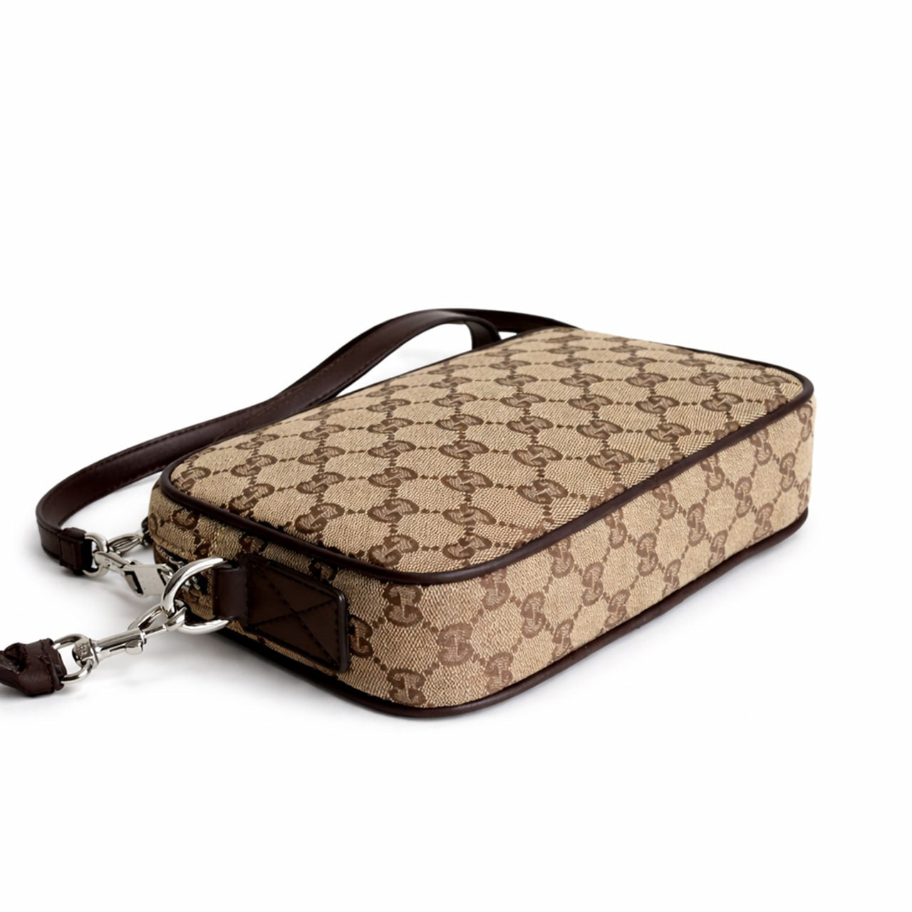 Supreme Canvas Crossbody / Clutch Bag (Beige/Ebony)