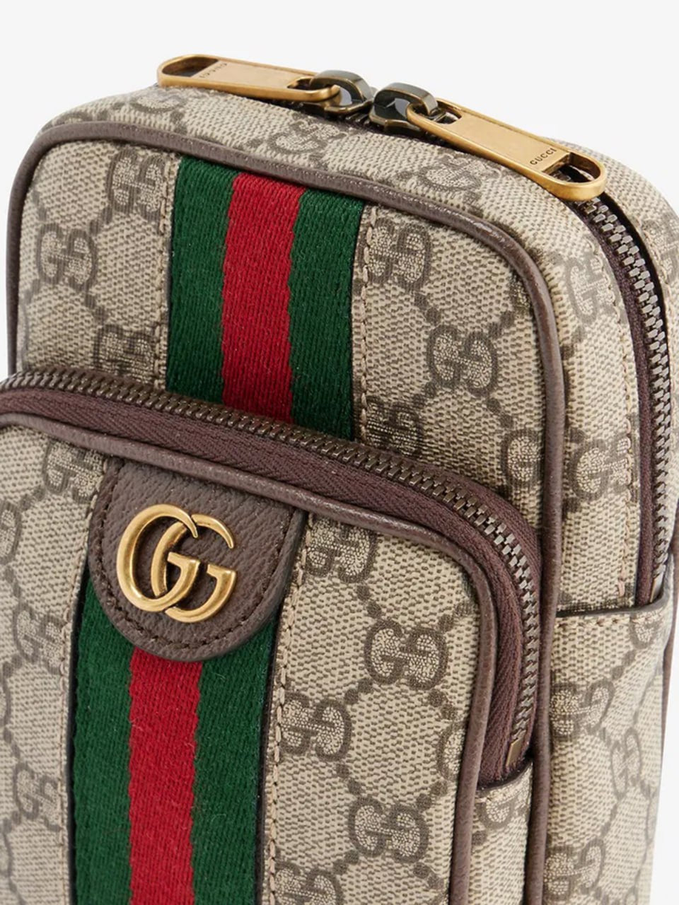 Ophidia Mini Crossbody Bag (Beige/Ebony)