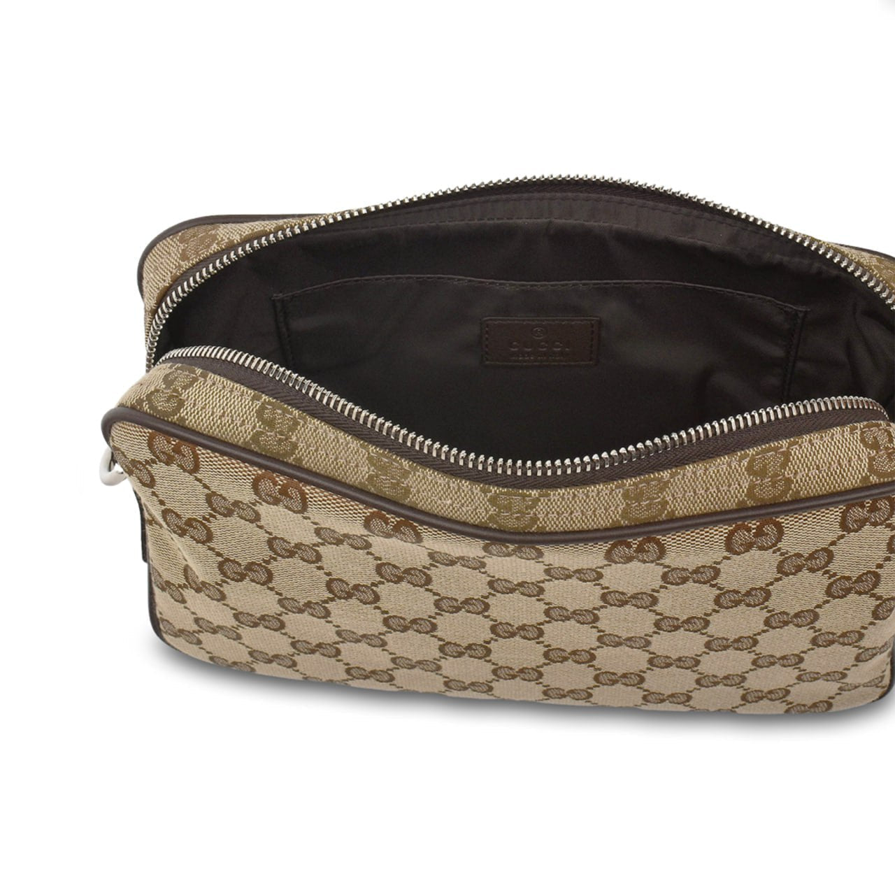 Supreme Canvas Crossbody / Clutch Bag (Beige/Ebony)