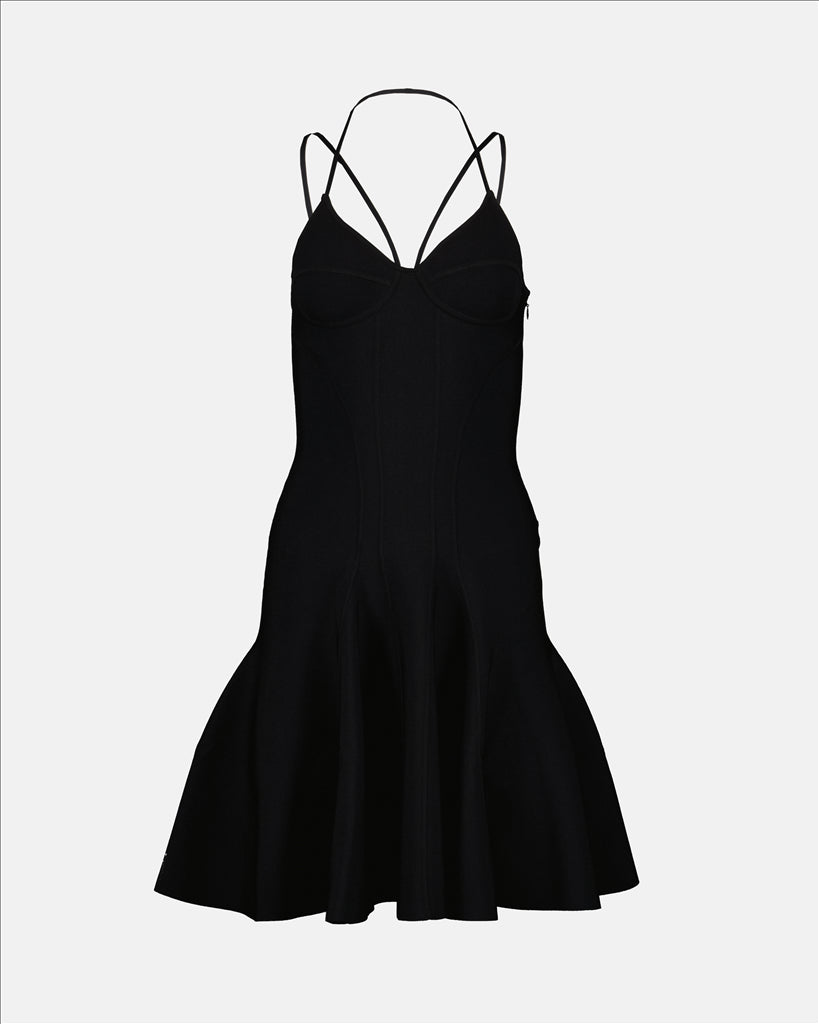 Strappy Corset Flare Mini Dress