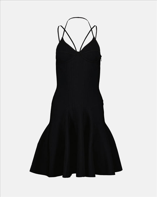 Strappy Corset Flare Mini Dress