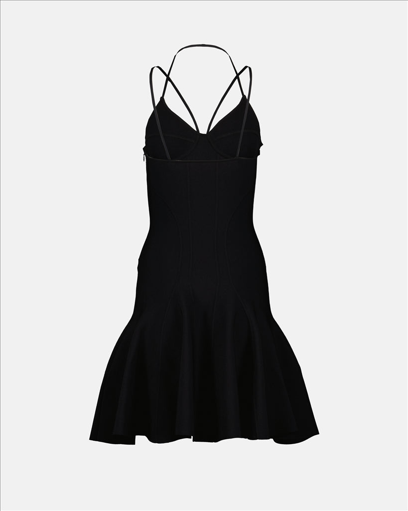 Strappy Corset Flare Mini Dress