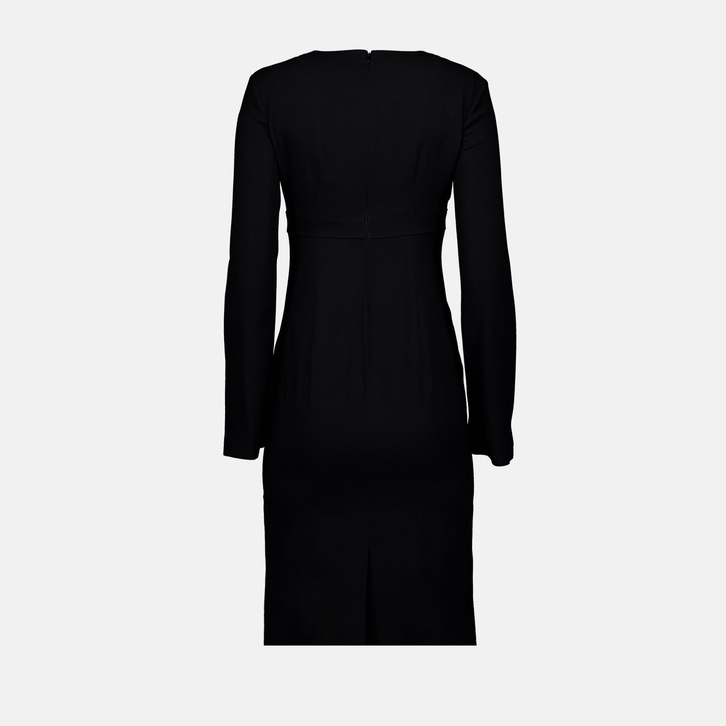 Belted V-Neck Midi Dress