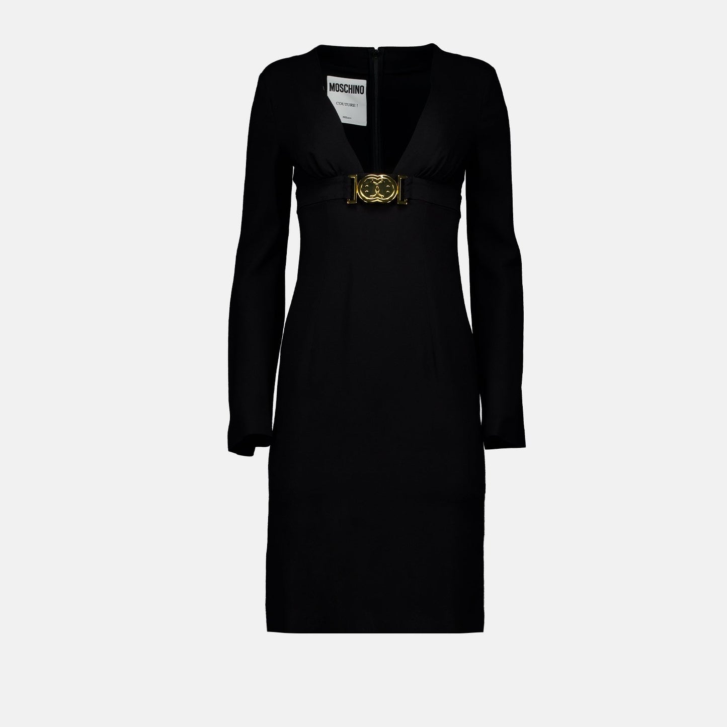 Belted V-Neck Midi Dress
