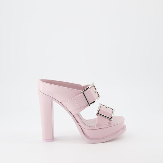 Buckle Platform Sandals – Pink