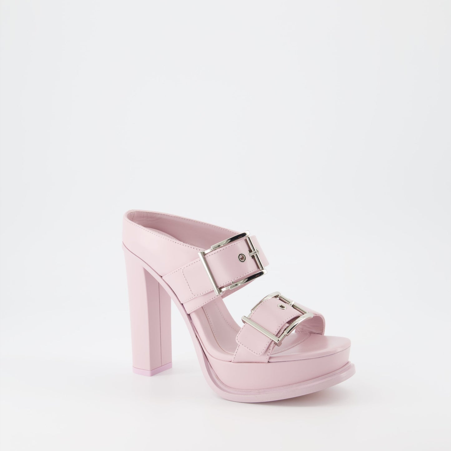 Buckle Platform Sandals – Pink