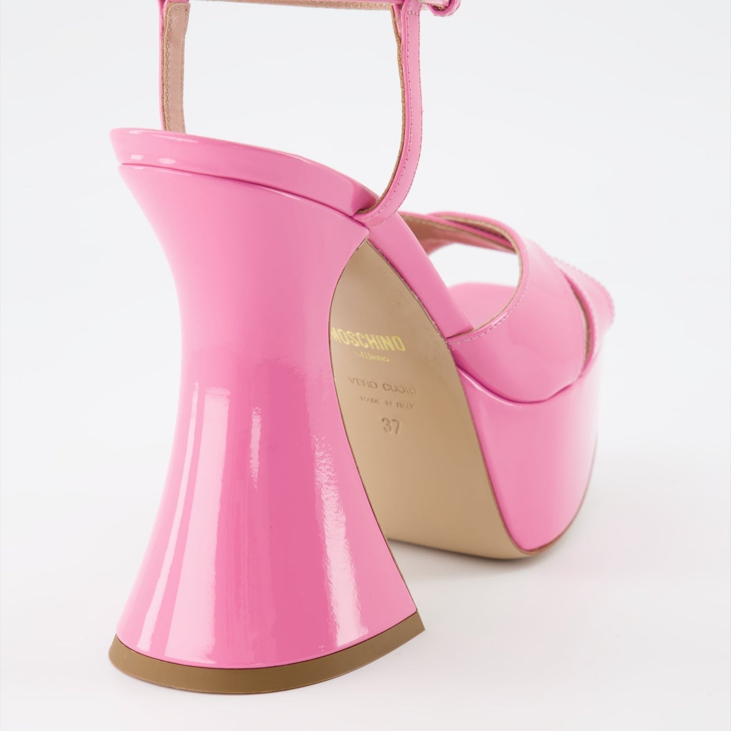 Pink Patent Platform Sandals