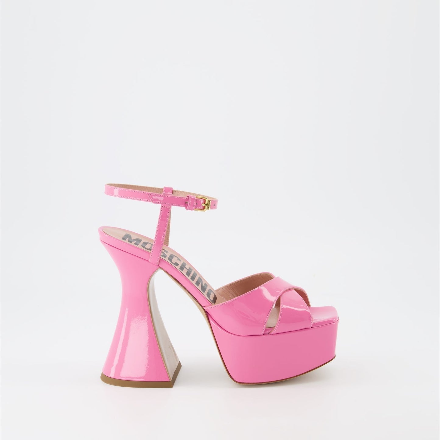Pink Patent Platform Sandals