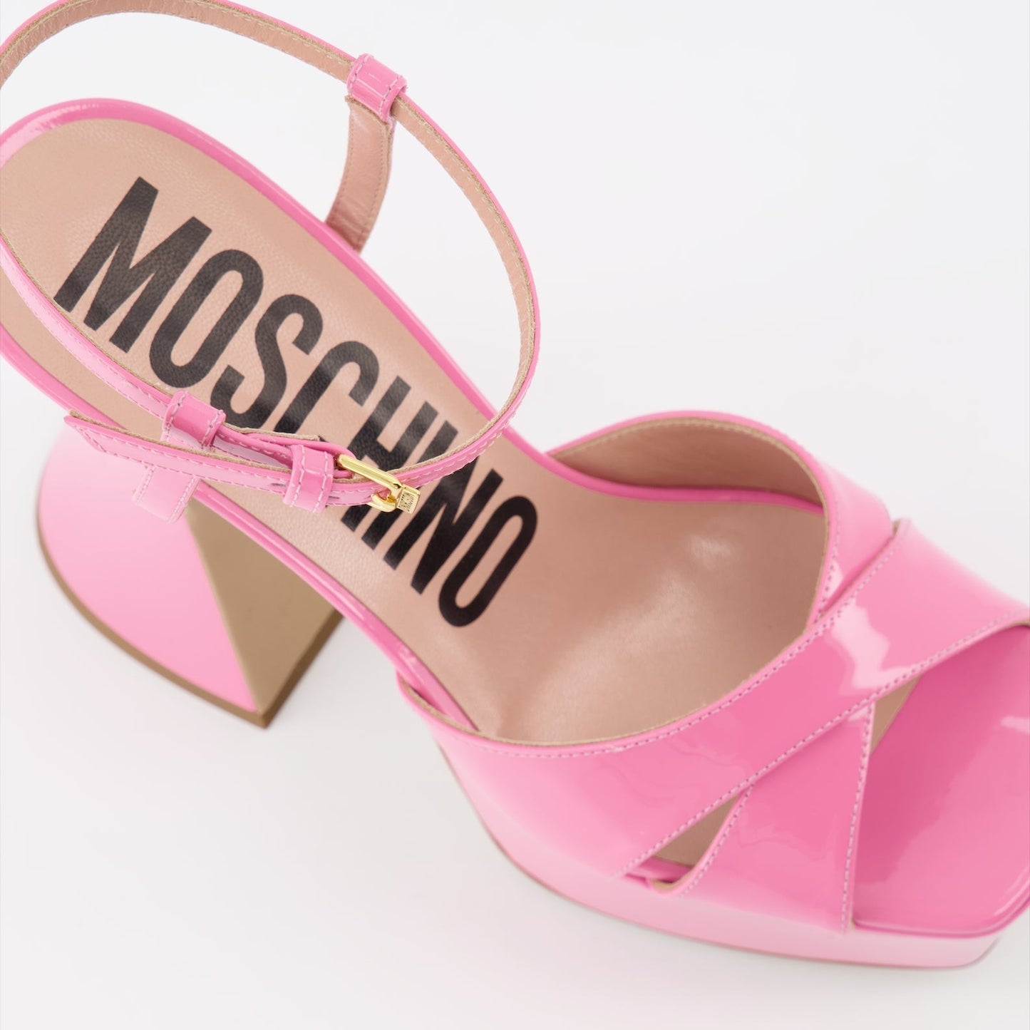 Pink Patent Platform Sandals