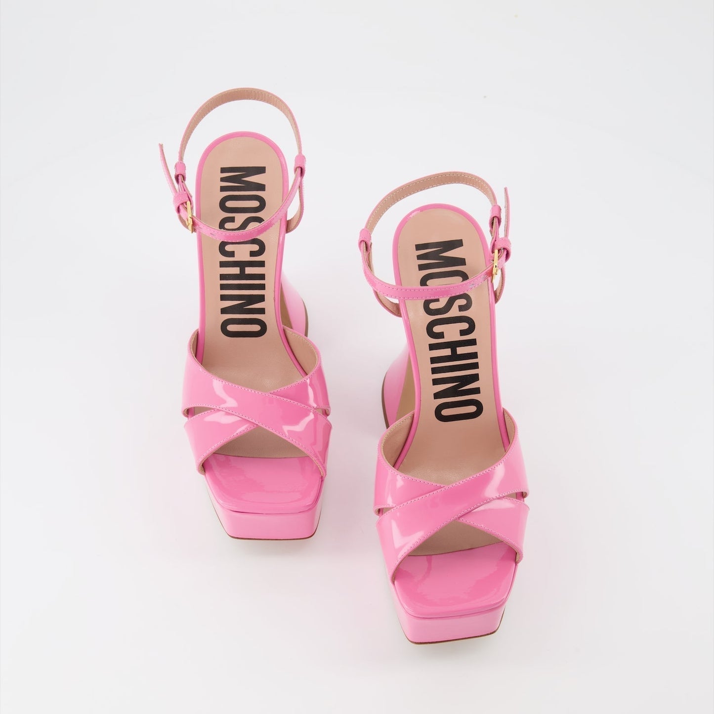 Pink Patent Platform Sandals