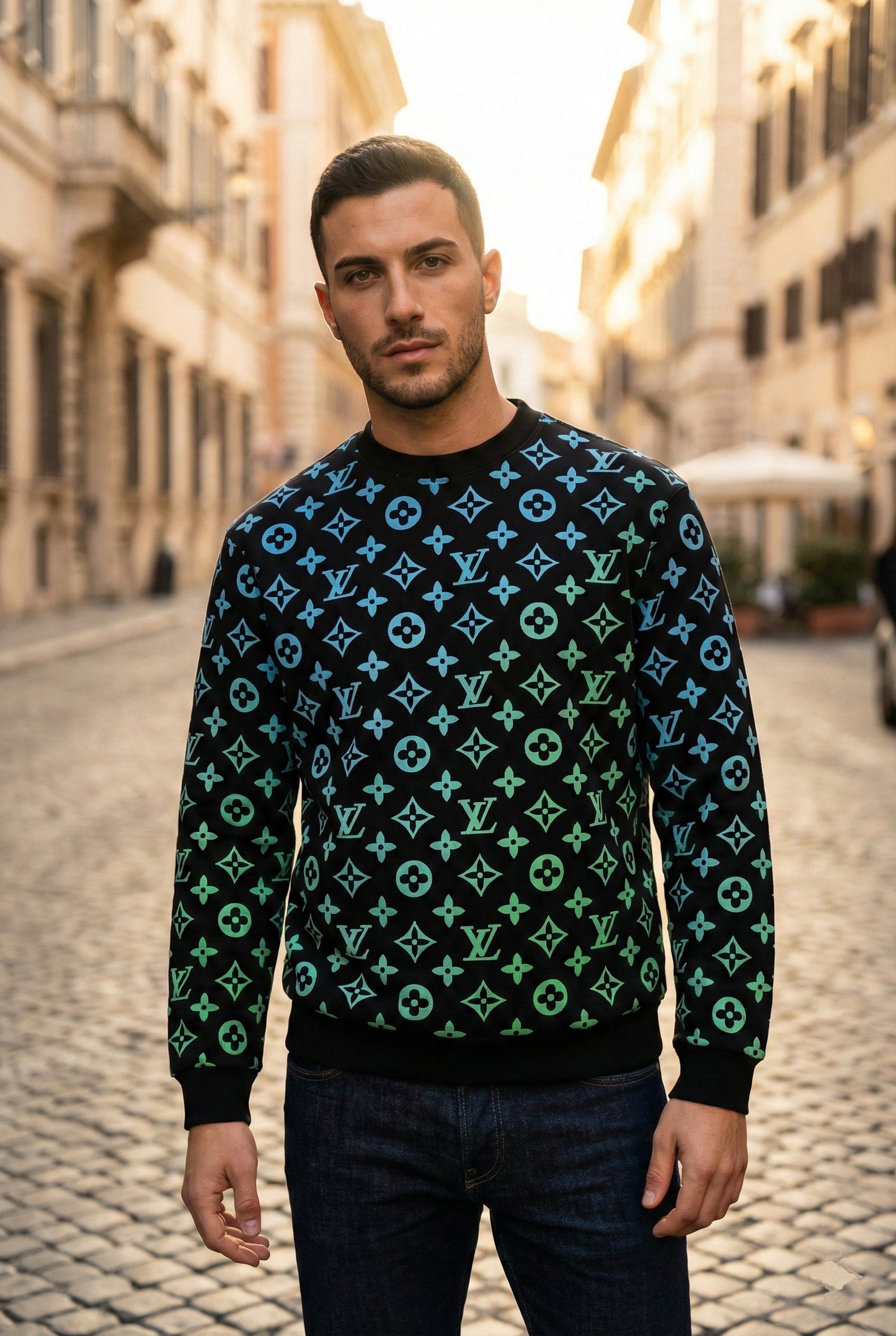 Gradient Monogram Crewneck Sweatshirt
