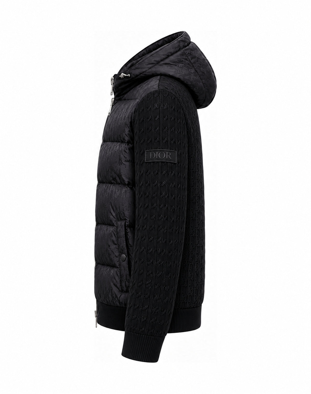 Hooded Padded Knit Jacket