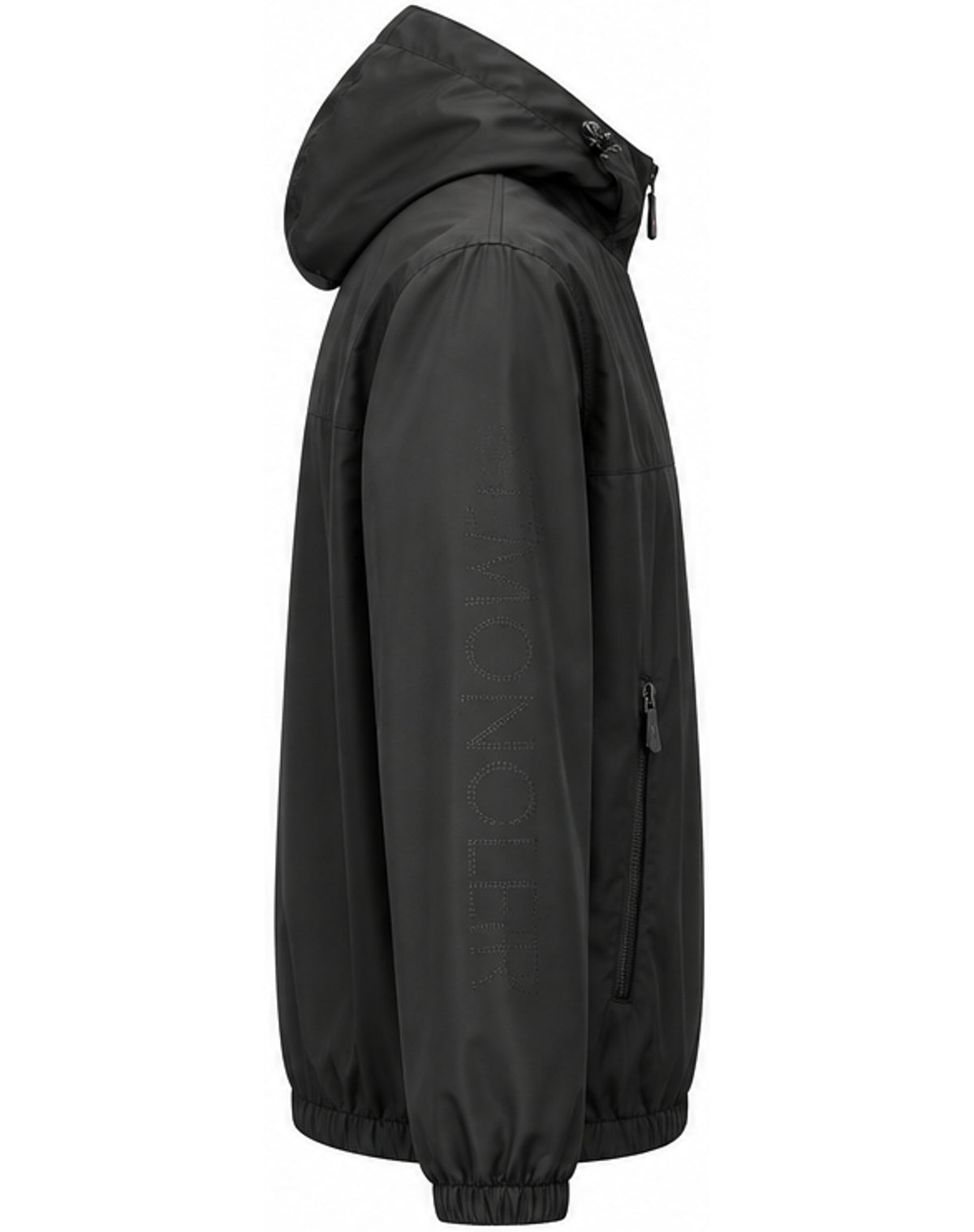 Logo Hooded Windbreaker – Black