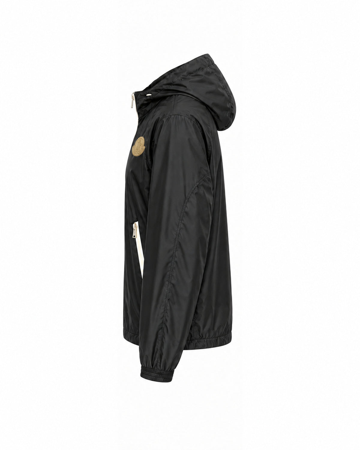 Gold Badge Hooded Jacket – Black