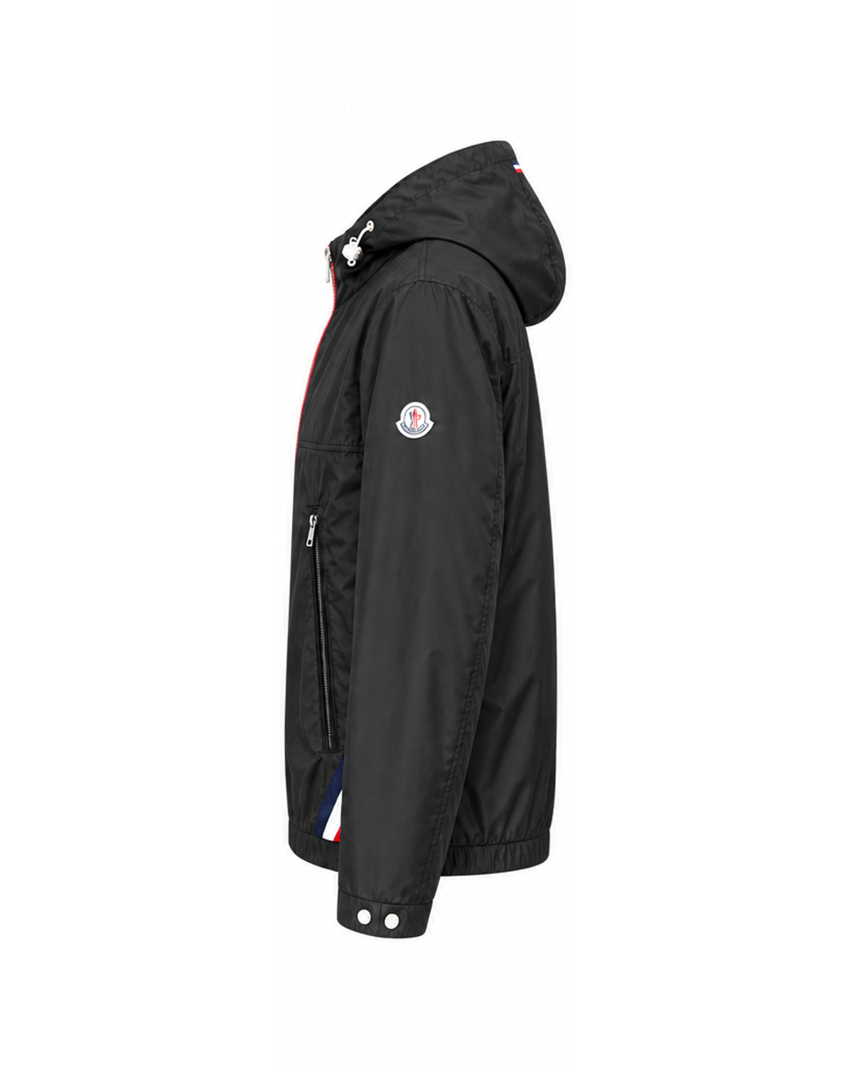 Contrast-Zip Hooded Jacket – Navy & Black