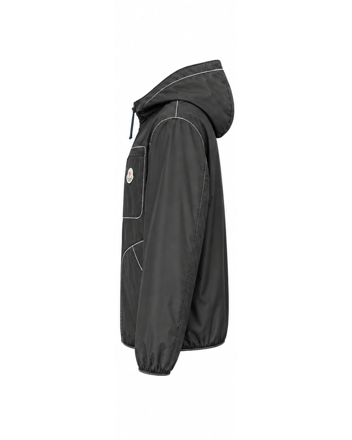 Contrast-Stitch Utility Jacket – Black & Olive