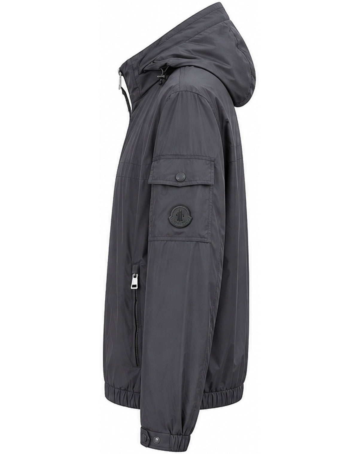 Hooded Charcoal Windbreaker