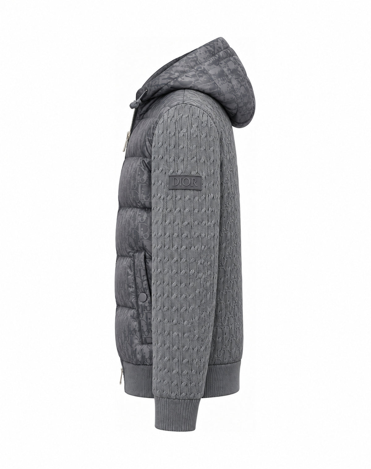 Hooded Padded Knit Jacket