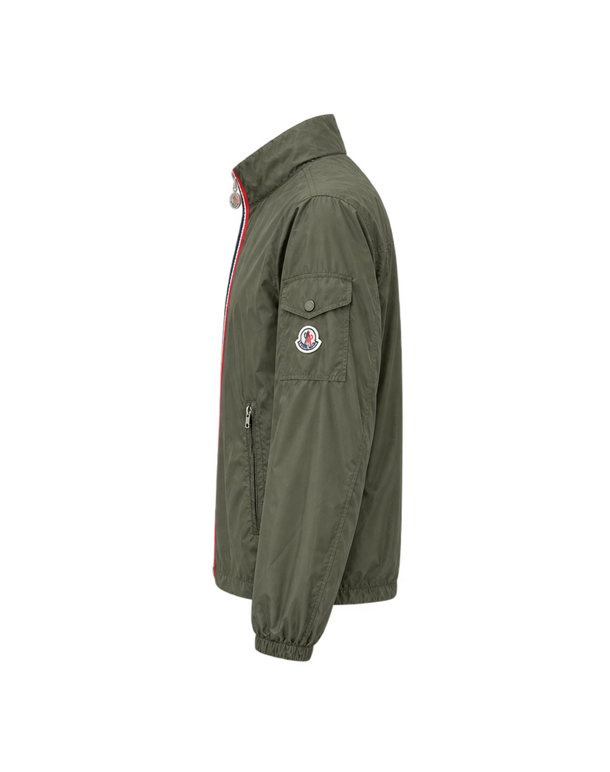 Striped Zip Jacket – Olive