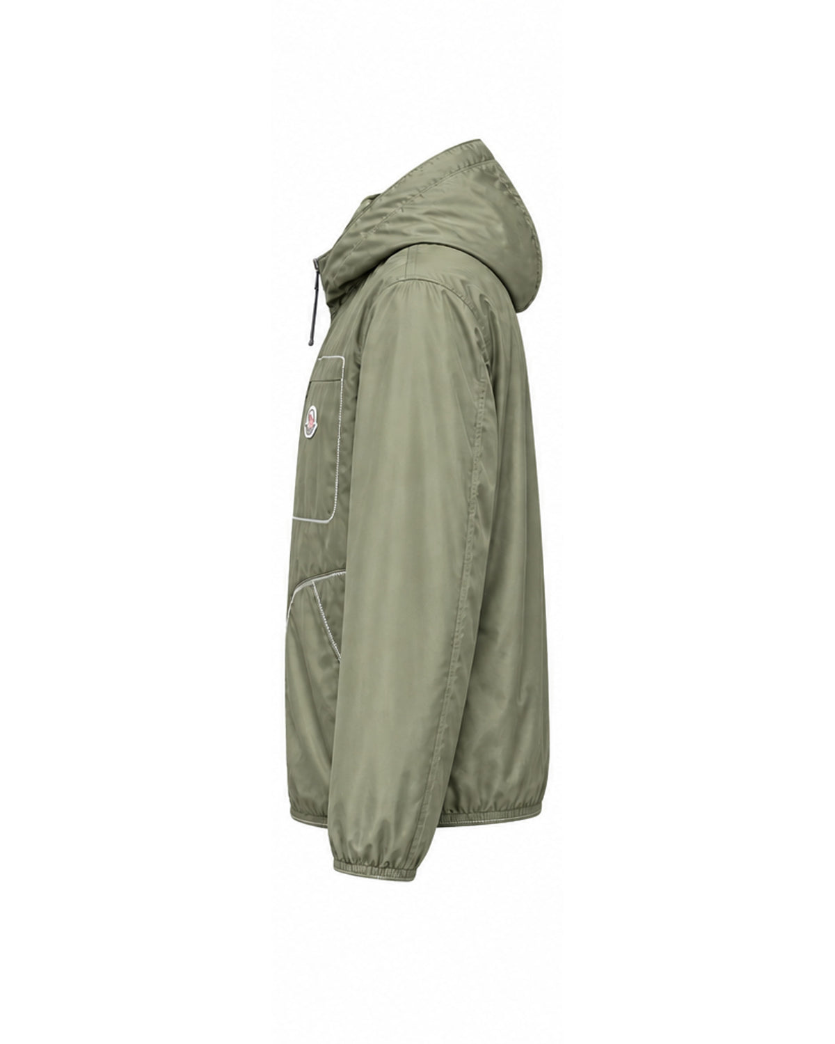 Contrast-Stitch Utility Jacket – Black & Olive